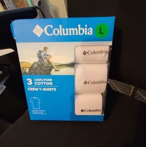 Columbia White Crew T-Shirts Pack